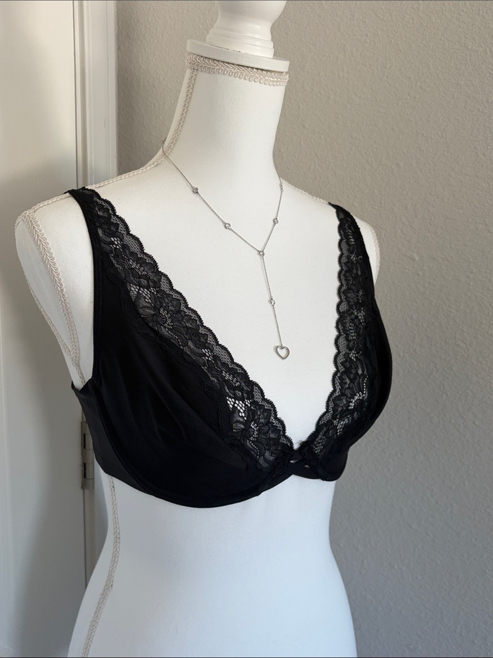 Soma Black Lace Plunge Bra